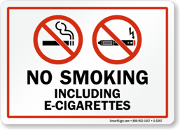 no smoking including e-cigarettes